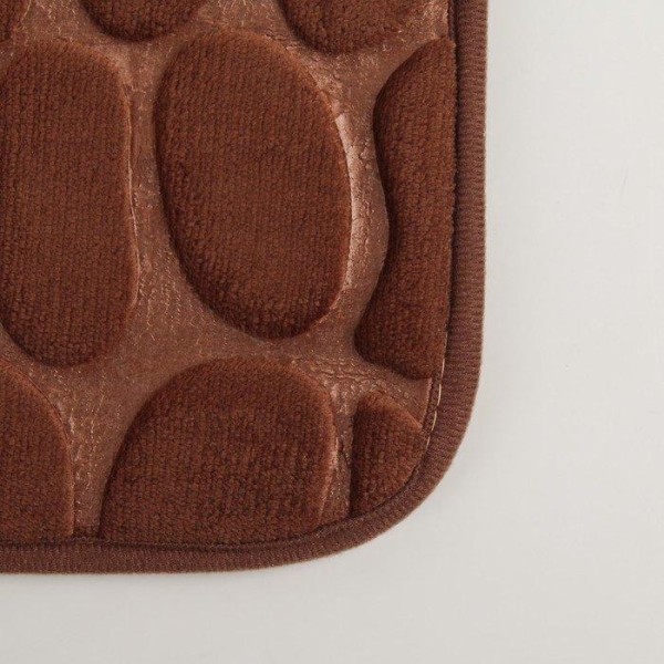Коврик Доляна «Галька», 40×60 см, цвет коричневый
