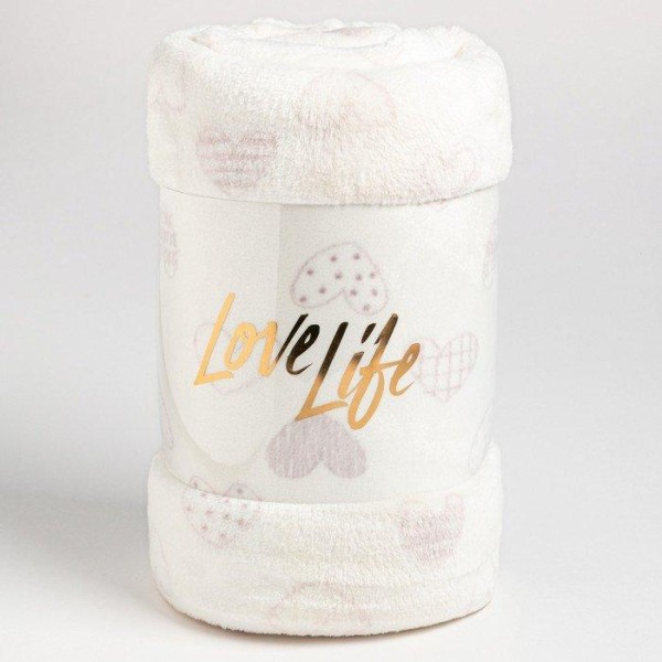 Плед LoveLife Love 200*220 см,100% п/э, велсофт 280 гр/м2